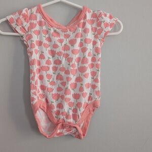 Baby Girls Milkberry Pink Tulip 0-3 Month One Piece Bamboo